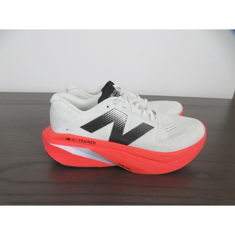New Balance FuelCell SuperComp Trainer v3 Mens 12 White Red Sneakers MRCXY4